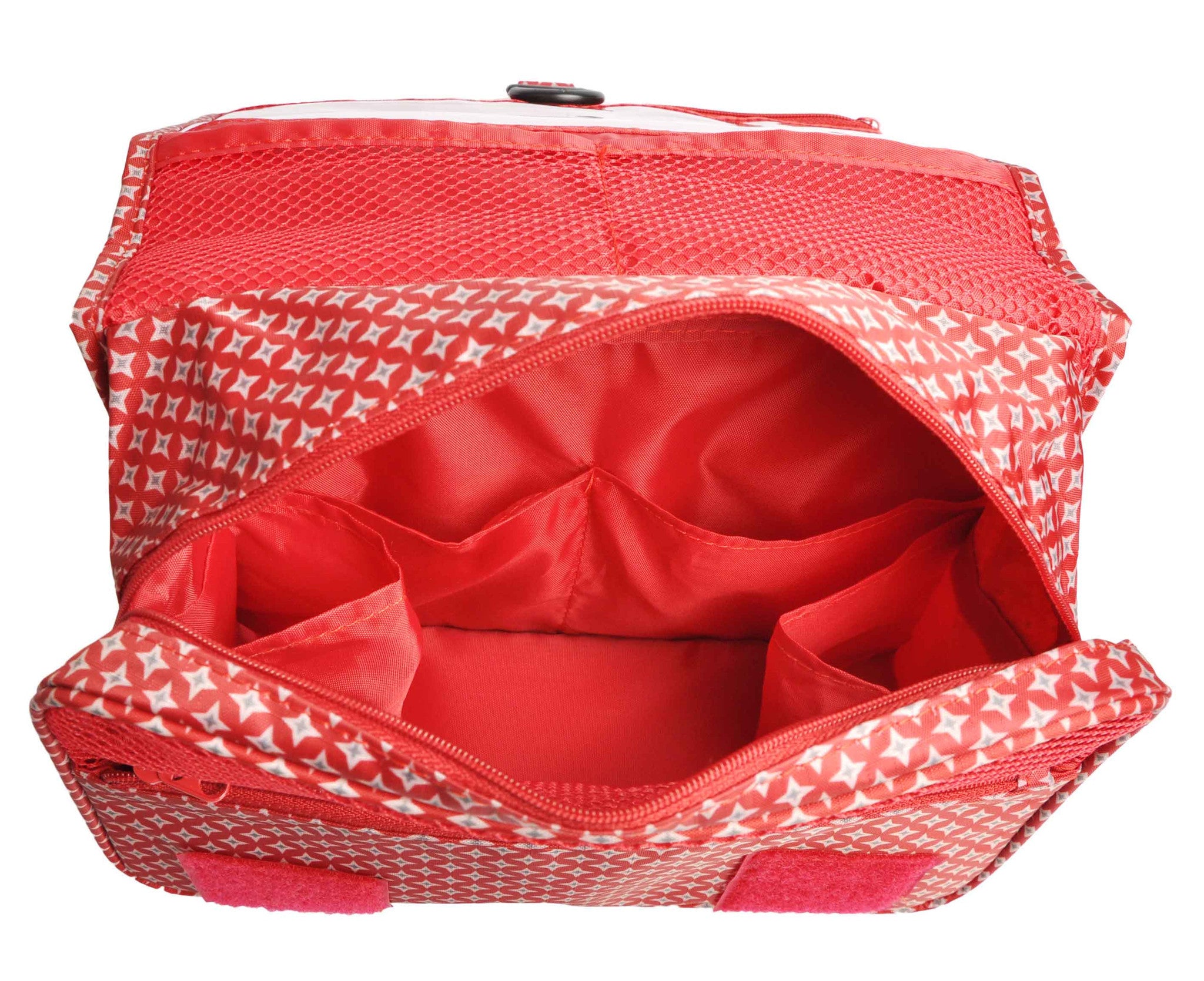 Red Portable Waterproof Travel Kit Toiletry Cosmetic Bag Hanging Hook For Men and Women